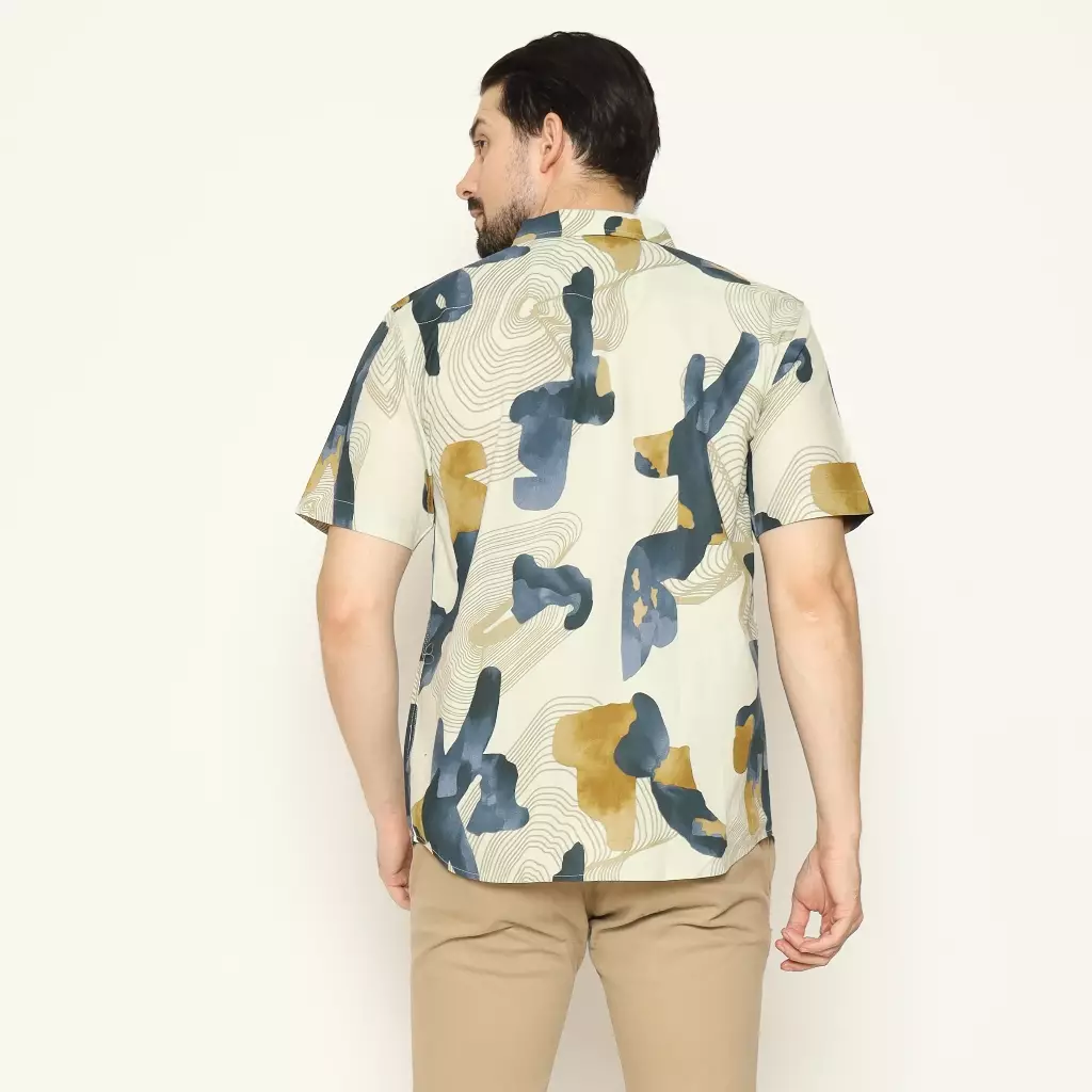 AMK Kemeja Pria Lengan Pendek SHP Eloah S/S Navy Blue