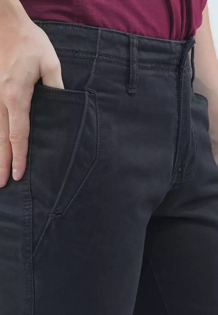 LGS - Celana Chinos - Saku Vest - Regular Fit - Hitam - CCT.569.057.004.C