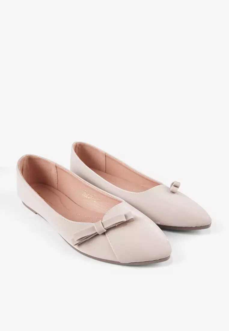 Sepatu Flatshoes Balet Wanita Aksen Pita L.Vira