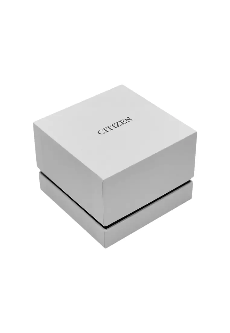 Citizen 西鉄城 Beginning Blue 系列時碼錶淺藍色錶盤不鏽鋼錶帶光动能簡約潮流休閑男士腕錶 CA4500-83M