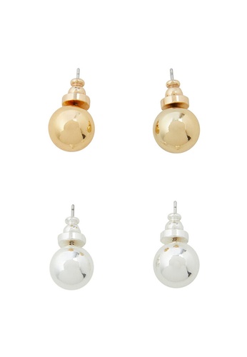 Mango gold Metallic Ball Earrings 4A214AC53910DDGS_1