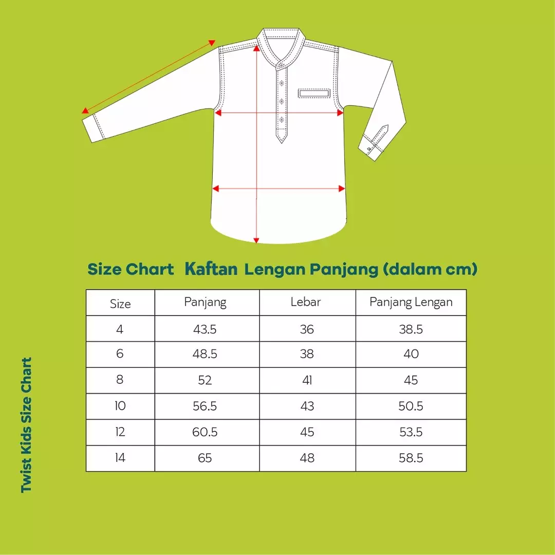 Twist Kids [Official Store] - Raffasha C, Baju Lebaran Anak Laki-Laki 2025, Kemeja Koko Lengan Panjang Anak Laki-Laki (usia 4-14 tahun) Warna Mustard