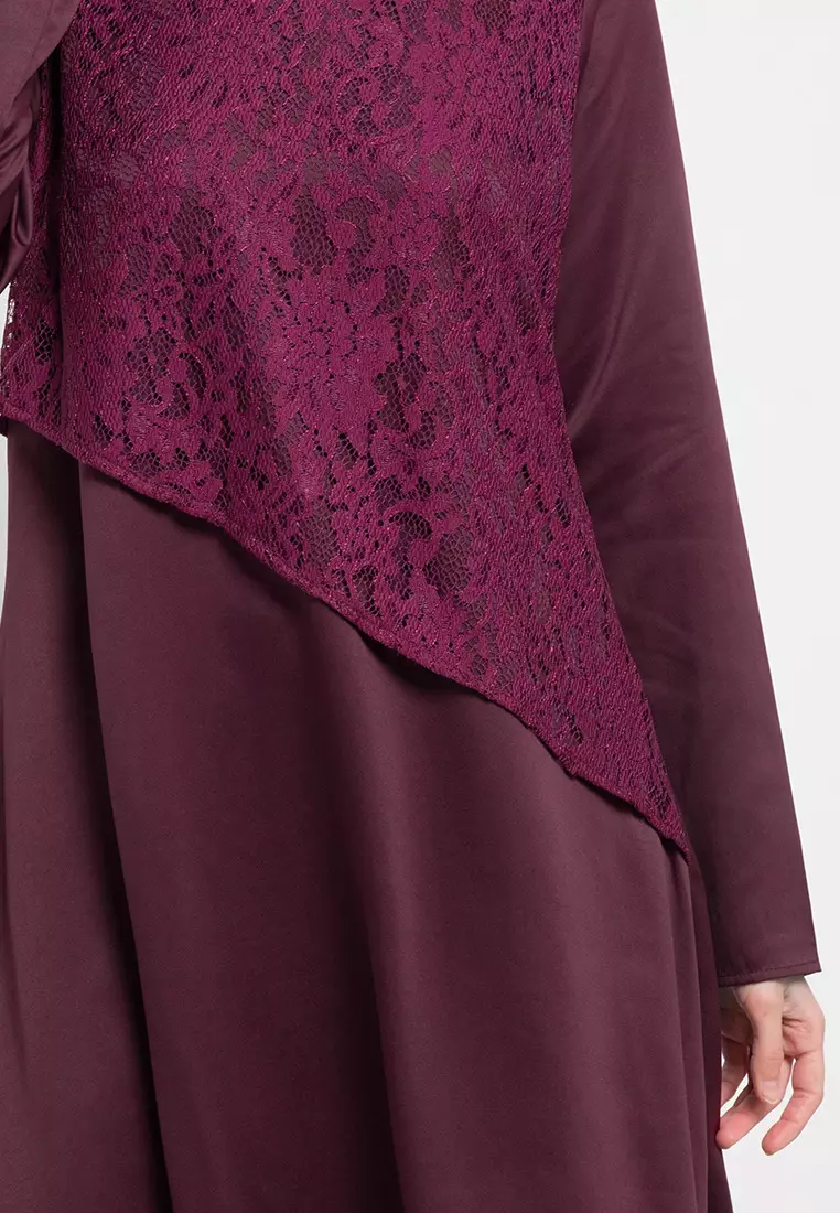 Lily Maxi Dress In Burgundy