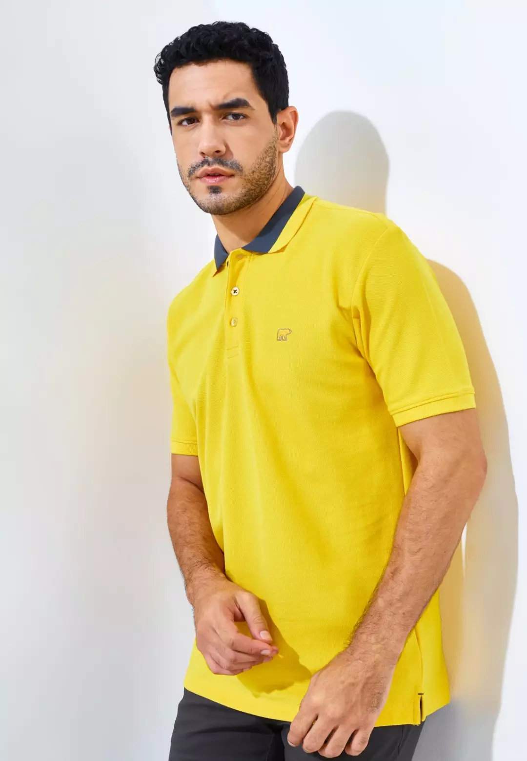 Jack Nicklaus Neo Polo Shirt Pria Regular Fit Yellow Colour Yellow