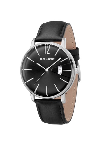 Police black and silver Police Virtue 44mm - Silver-Tone Case, Black Strap (PL15307JS/02) D0FD2ACD85CCCAGS_1
