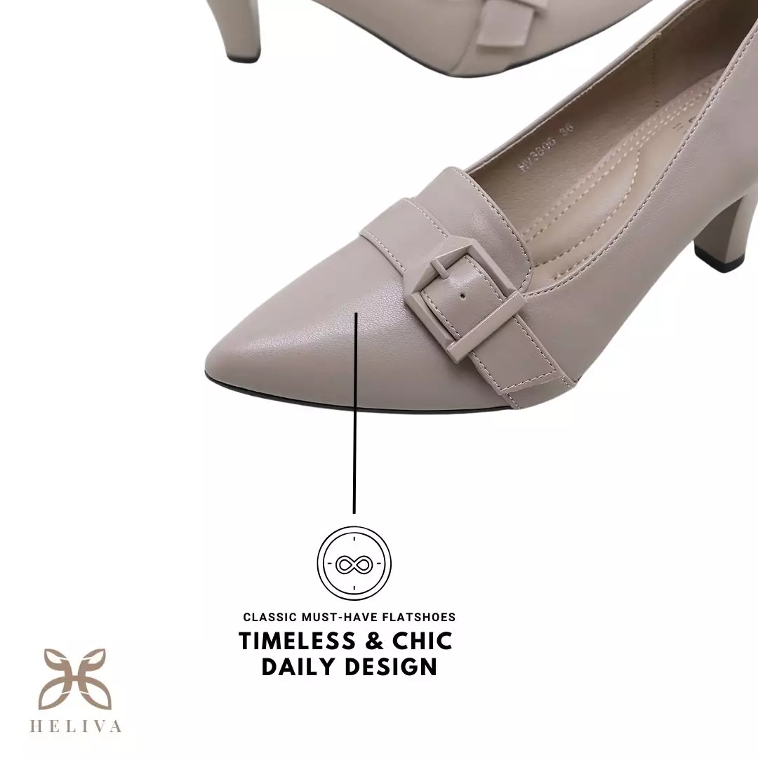 Heliva Maya Mid Heels Office Lady Pointed Shoes