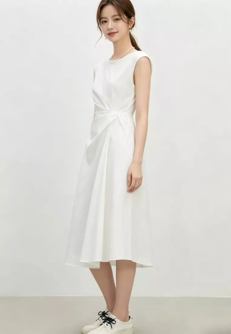 扭結收腰A字連衣裙 CA26041003W