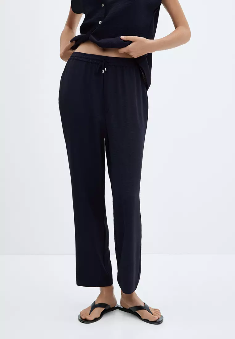 Mango Flowy Jogger Pants 2023 Buy Mango Online ZALORA Hong Kong