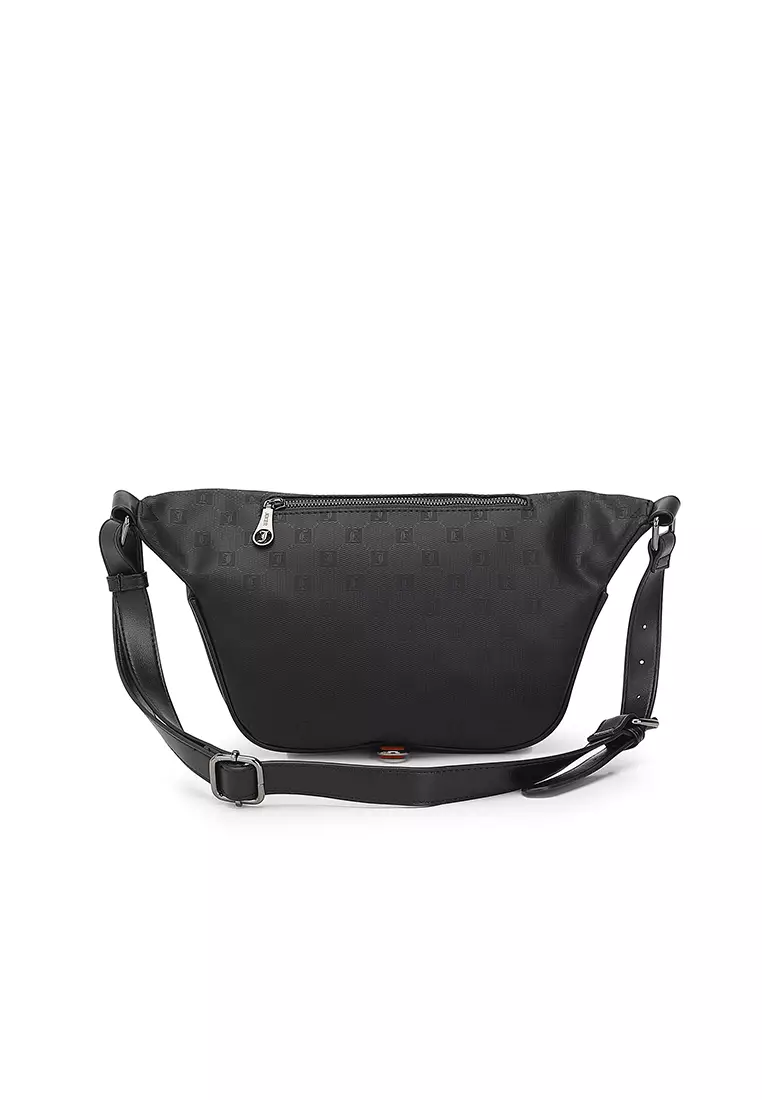 Men's Waist Bag / Belt Bag / Chest Bag - Black