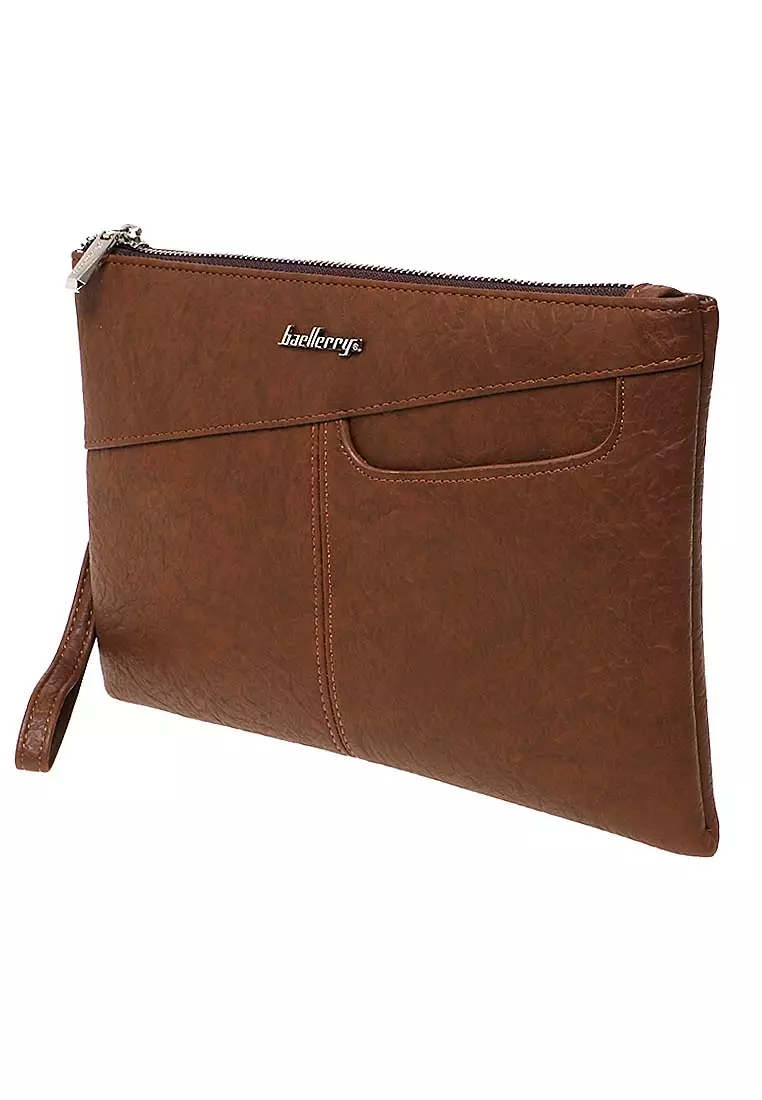 Dompet Clutch Pria Wanita Leather Wallet Large Compartment Material Kulit ORIGINAL
