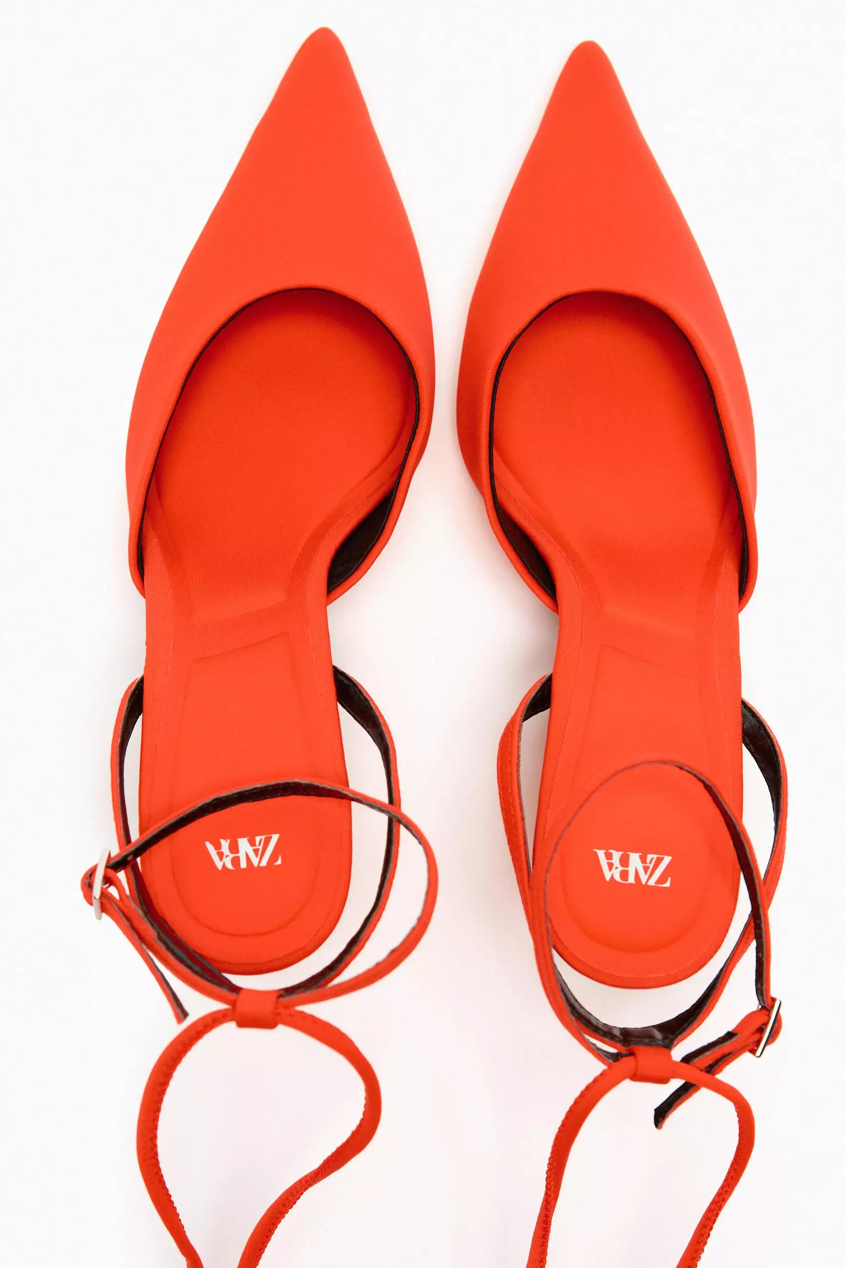 High-Heel Fabric Slingback Shoes