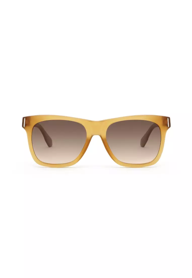 HAWKERS Mustard Brown Gradient SUNSET Asian Fit Sunglasses for Men and Women