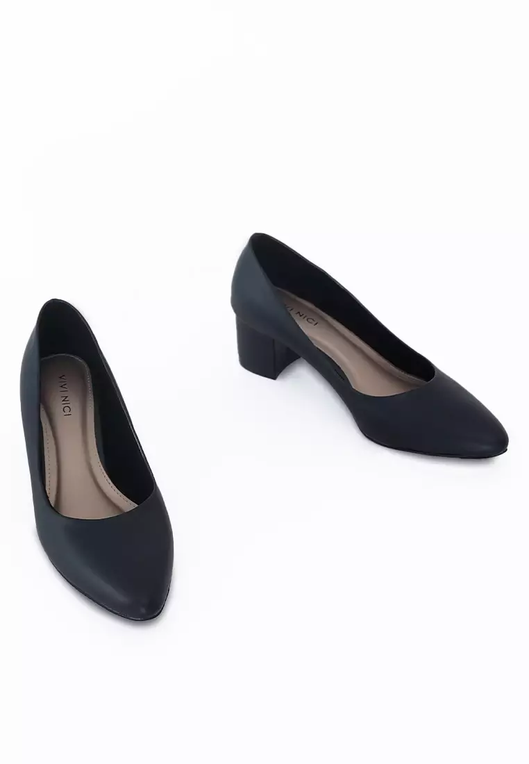 VIVI NICI - Kenici Sepatu Wanita Hak 5 cm Black Solid