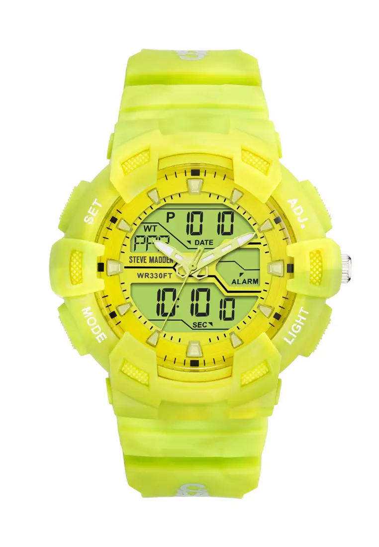 Buy Steve Madden Steve Madden Oversized Sport Watch Lime 2024