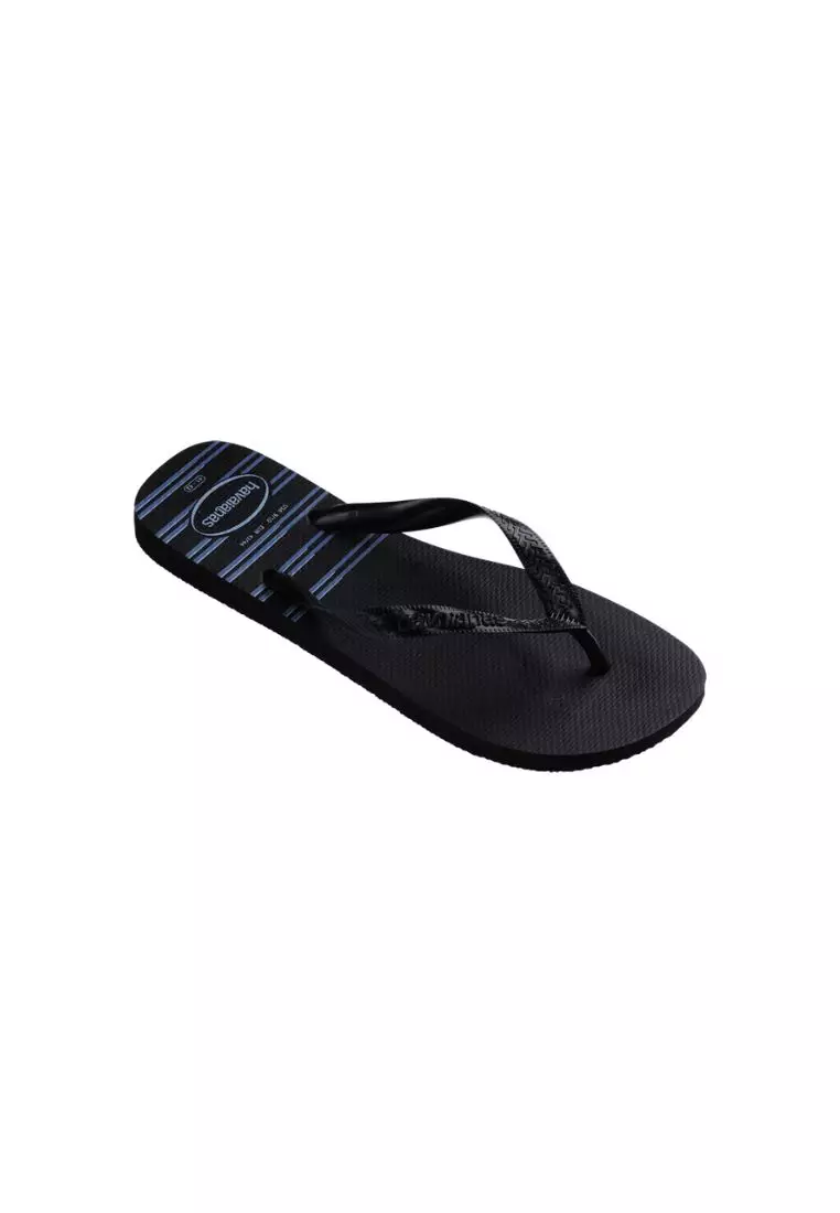 Buy Havaianas Men Top Basic Flip Flops Black Black Blue