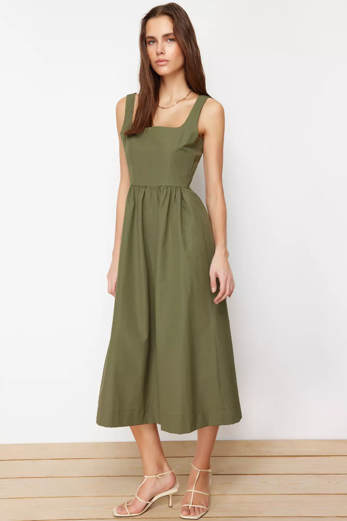 Gathered Midi Dress