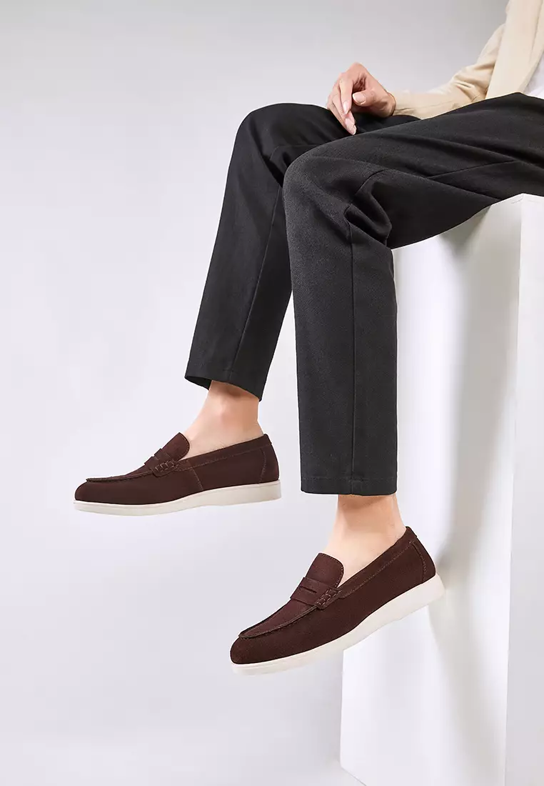 Cow Suede Penny Loafers KB8848-2
