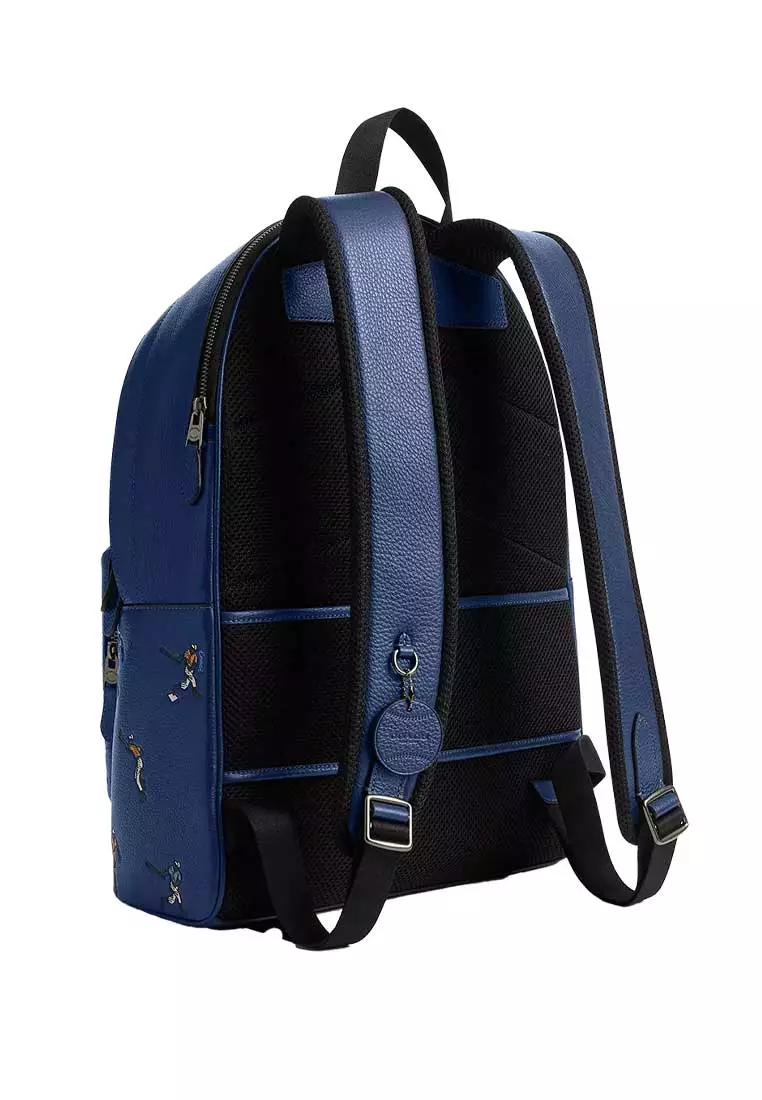 West Backpack With Baseball Print Deep Blue Multi CAX47
