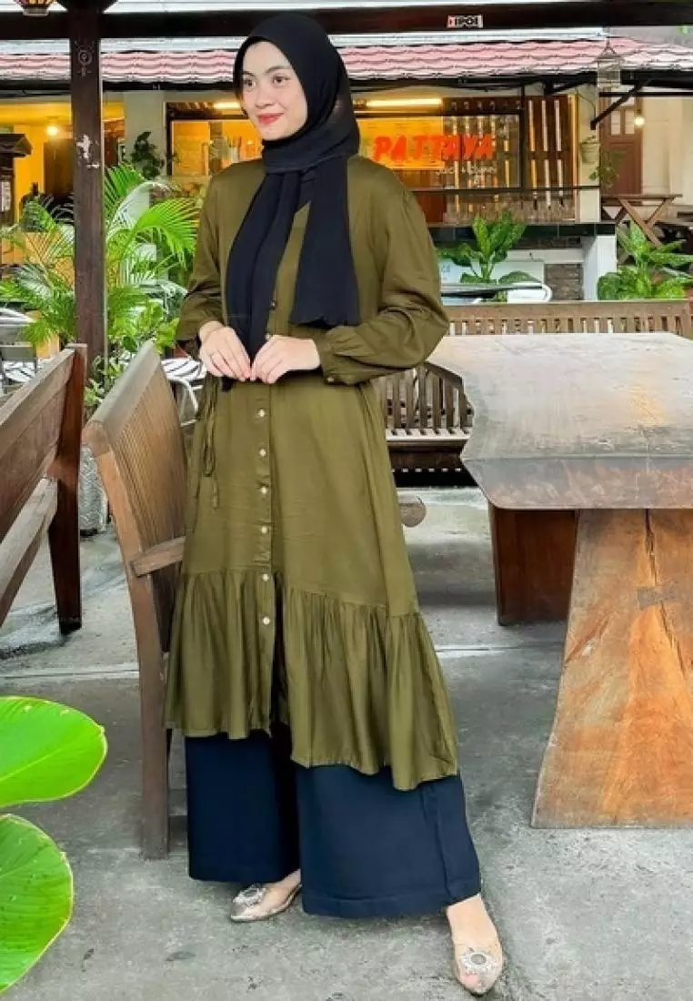 Maia Tunik (Lengan Panjang Wanita) Olive