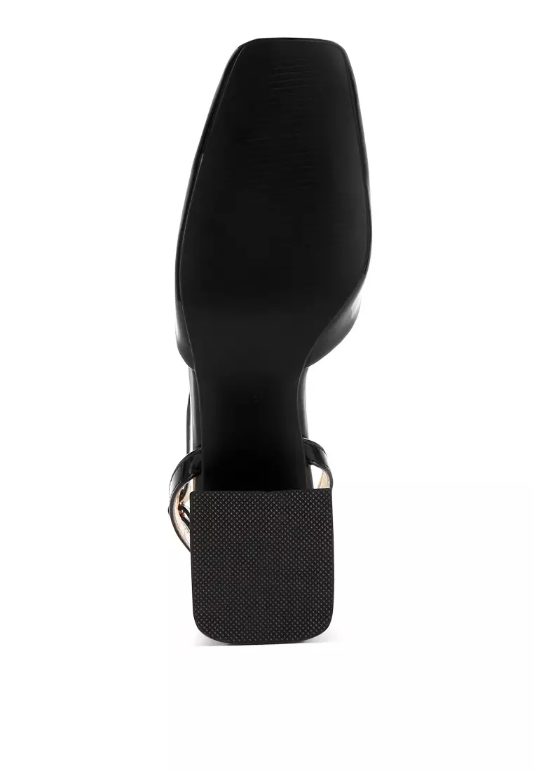 Detail Bros Sandal Tali Pergelangan Kaki Warna Hitam