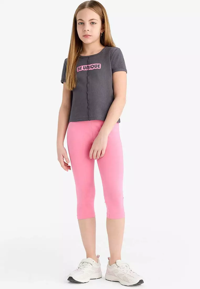 Elastic Midi Leggings