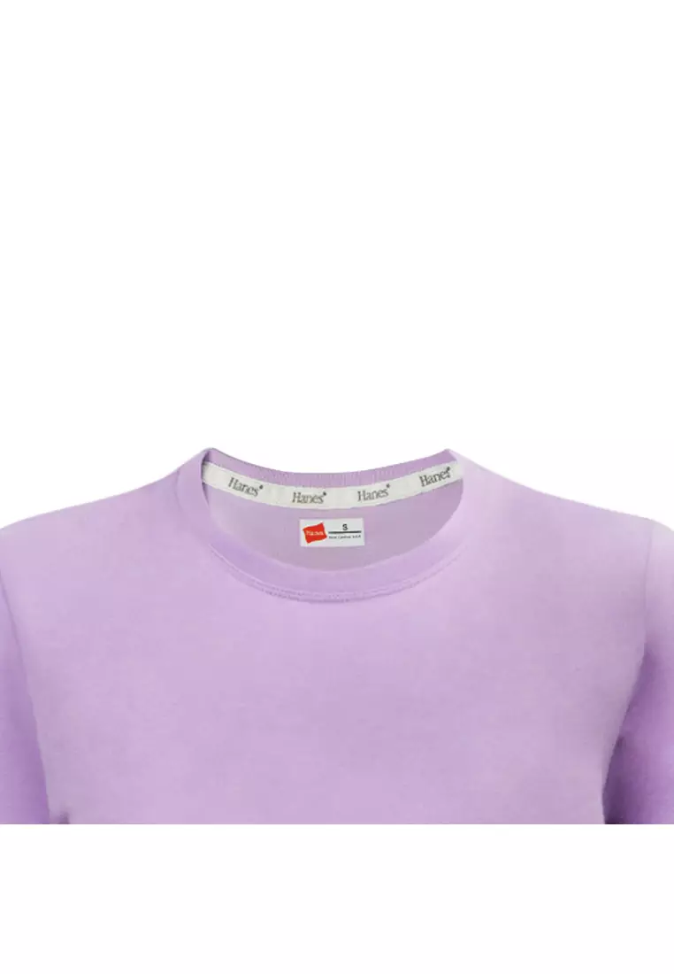 Ladies Purple Round Neck T-Shirt