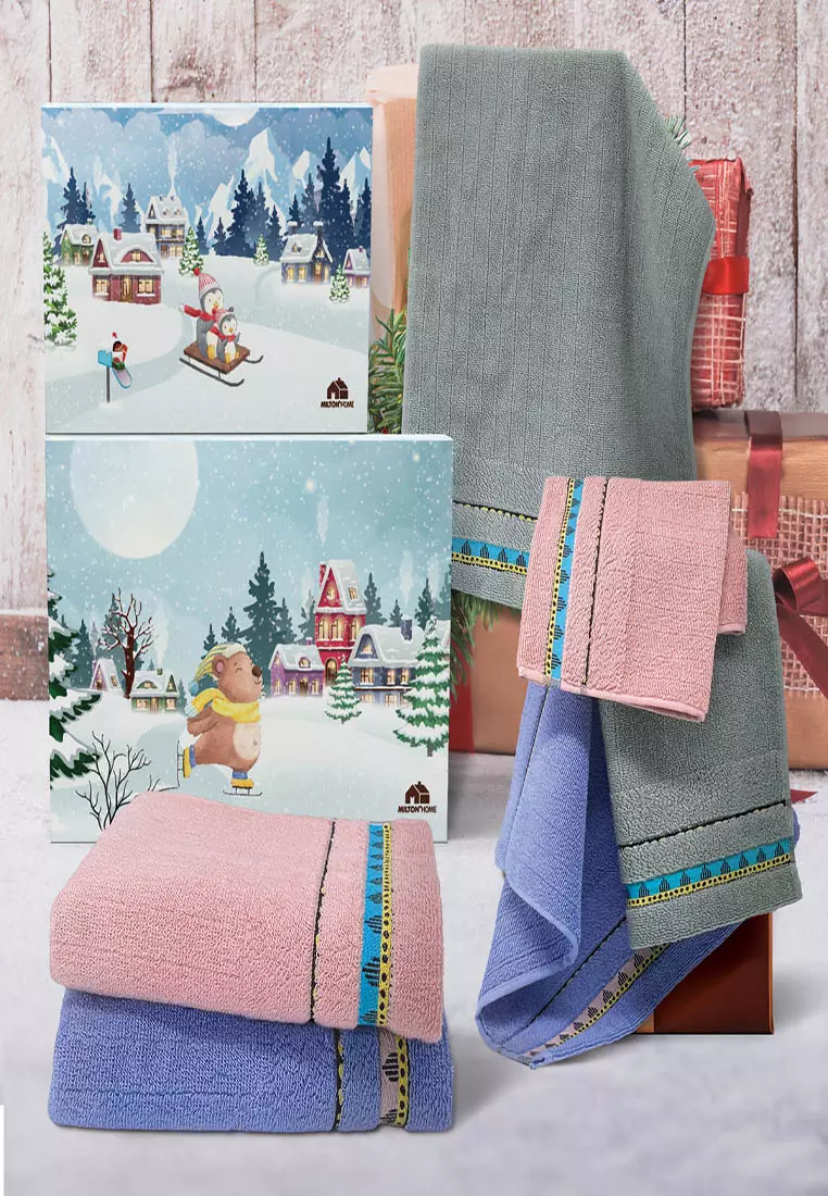 Buy Milton Home Milton Home X'Mas Face Towel Gift Set Bundle of 2