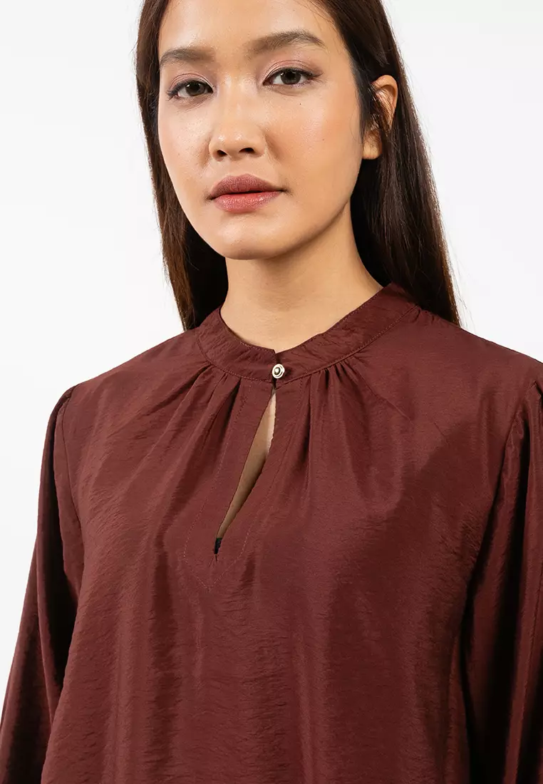 Long Sleeve Woven Top