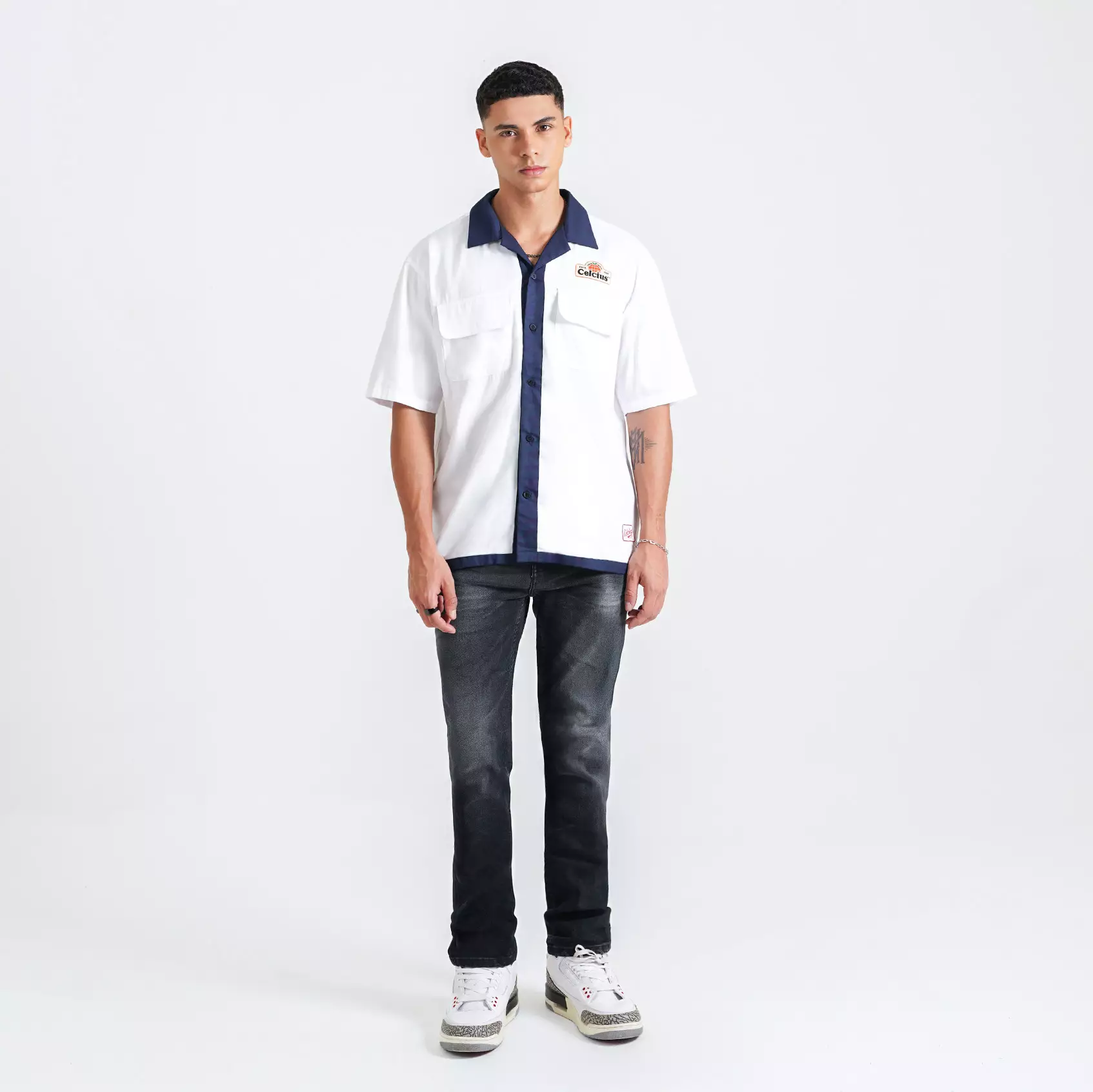 CELCIUS Japanese Fanta Logo Bowling Shirt LIN001498C Putih