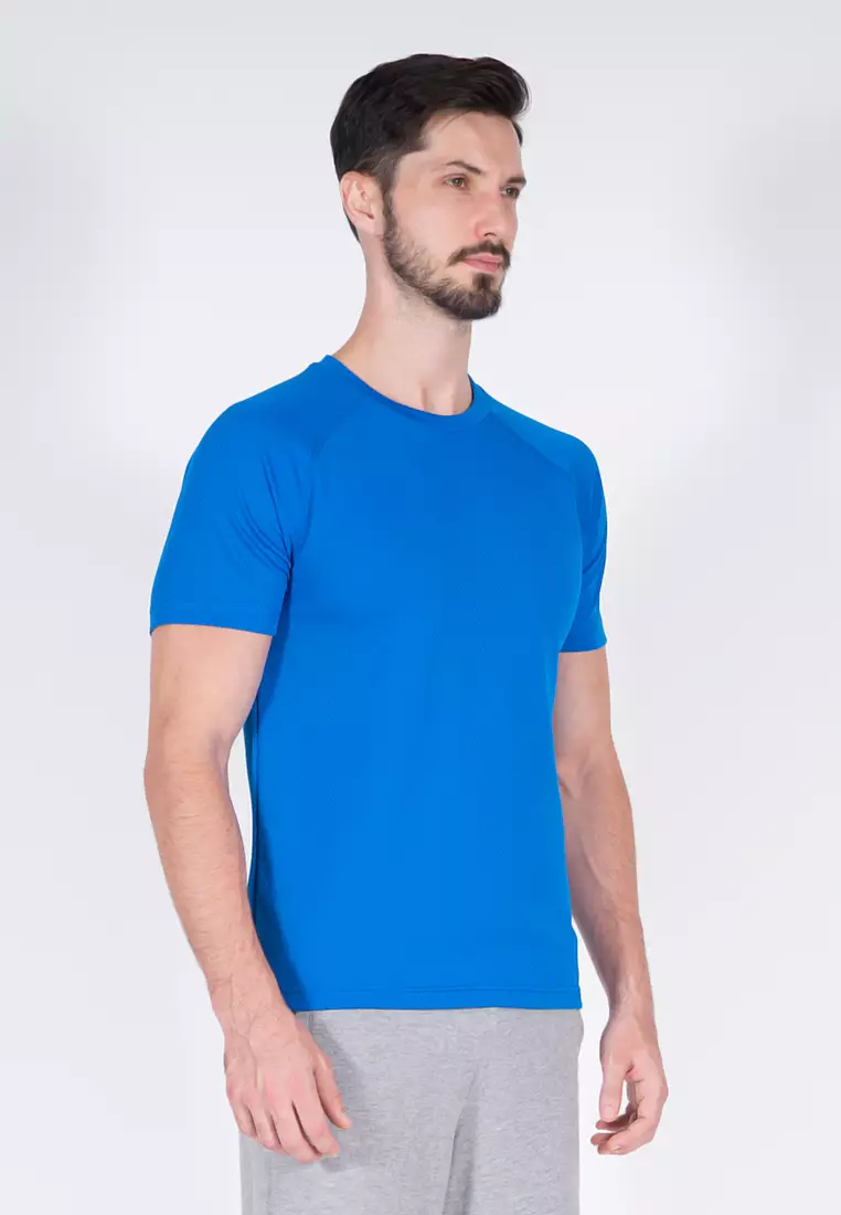 Amnig Men Training Raglan T-Shirt (Blue)