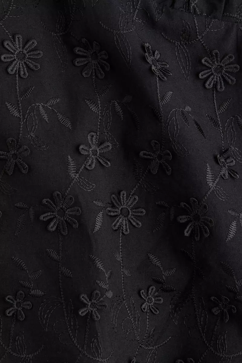 Appliquéd cotton dress