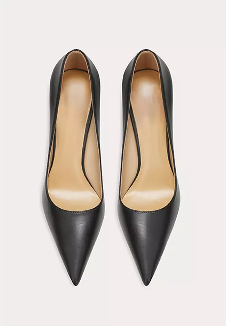 6CM Simple Pointed Microfiber Leather Wedding Heels PX710-2