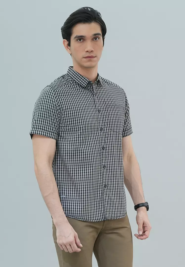 LGS - Slim Fit - Rokka Collection - Kemeja Casual Pria - Motif Kotalk - Plaid Shirt - Multi - JSH