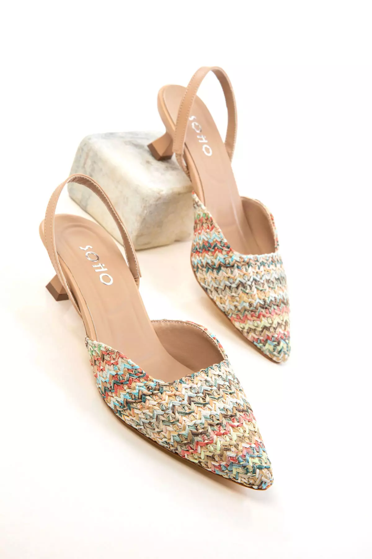 Blue Multi Women's Classic Heeled Shoes 20650