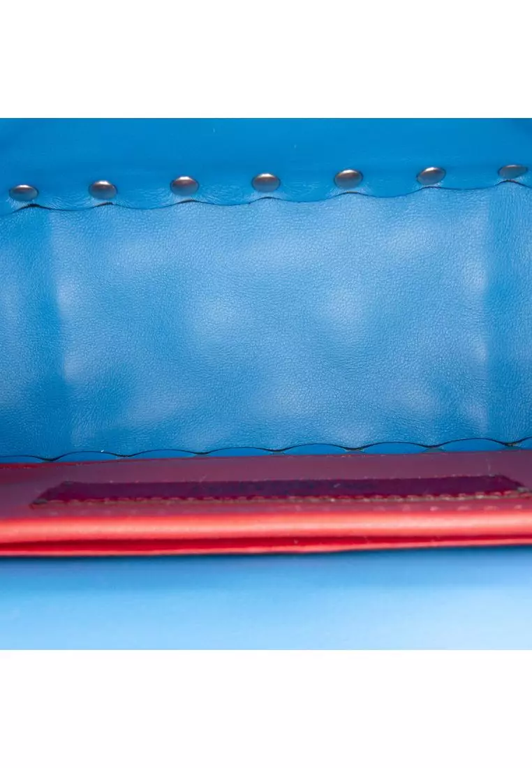 Pre-Loved Valentino Mini Glitter Rockstud Spike Satchel