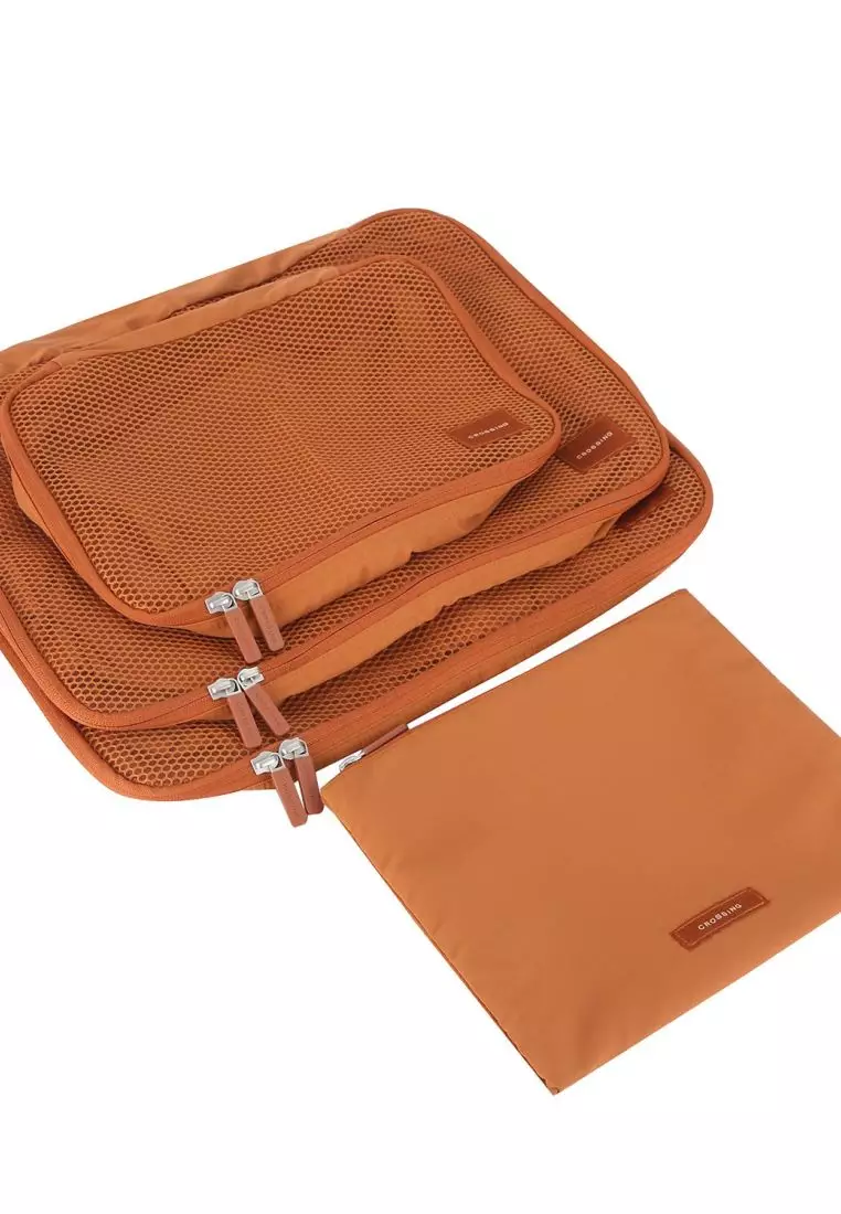 Crossing Waterproof Ripstop Nylon Packing Cube Set (4-Piece Set) - Brick