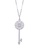 SHANTAL JEWELRY grey and white and silver Cubic Zirconia Silver Sun Key Necklace SH814AC47RFCSG_1