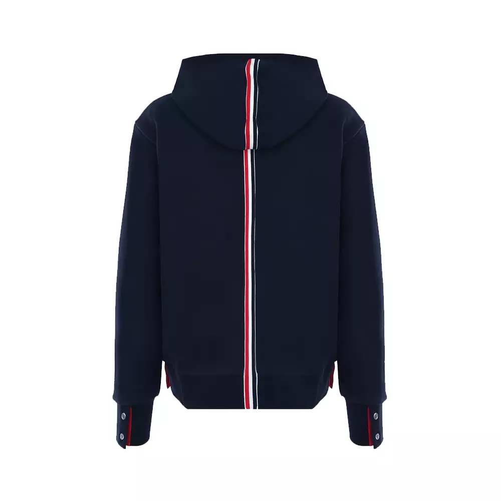 [4.4PRIL KEJUTAN HARGA] Center Back RWB Stripe Loopback Jersey Knit Hoodie Navy