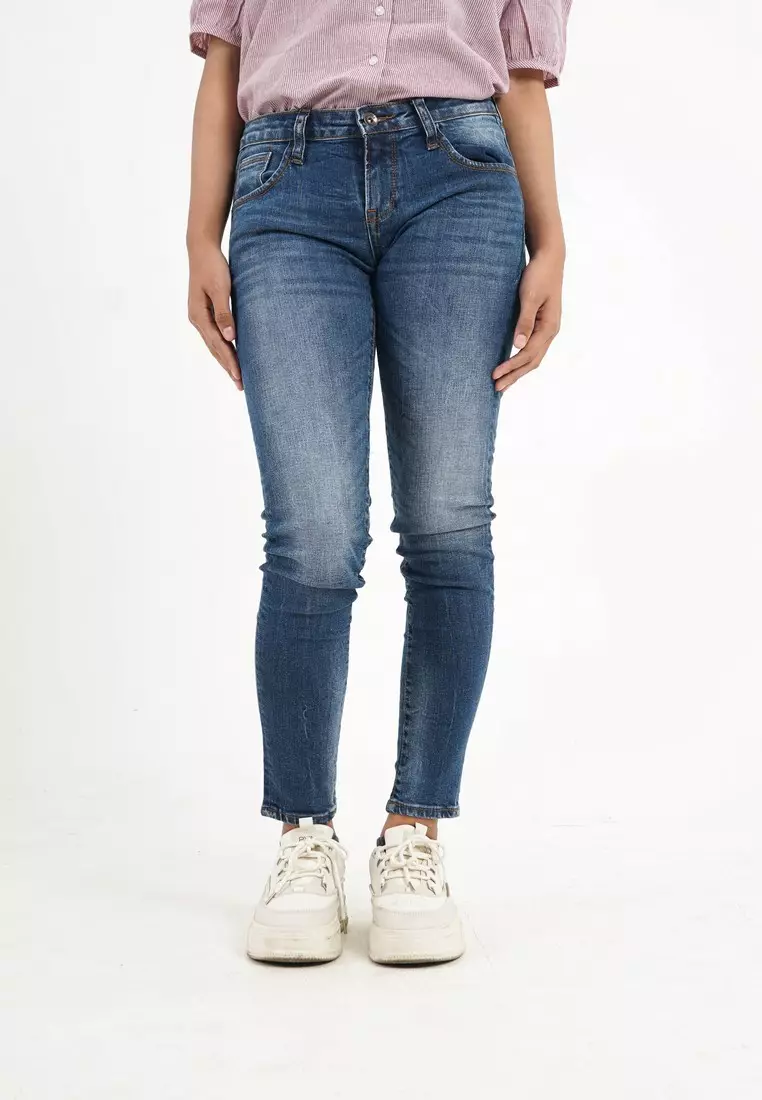 3Second Women's Long Skinny Jeans Denim On C011024