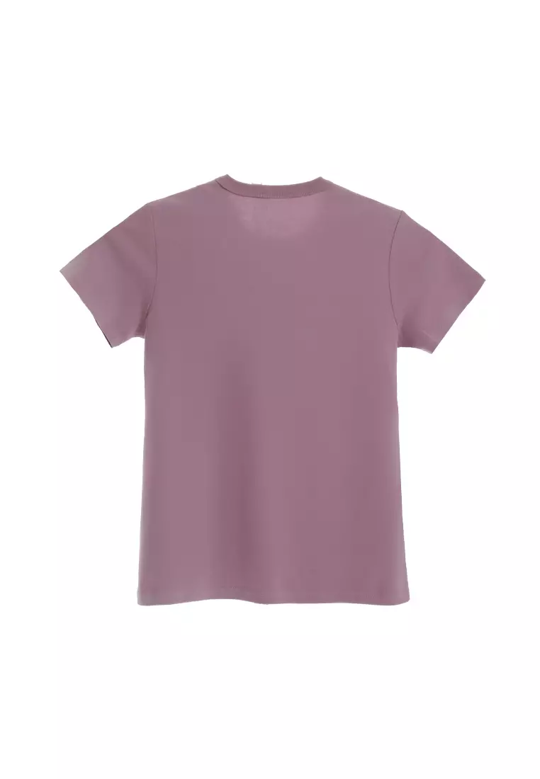 Forest Ladies Premium Cotton Round Neck Tee - 822435-76SmokedPurple