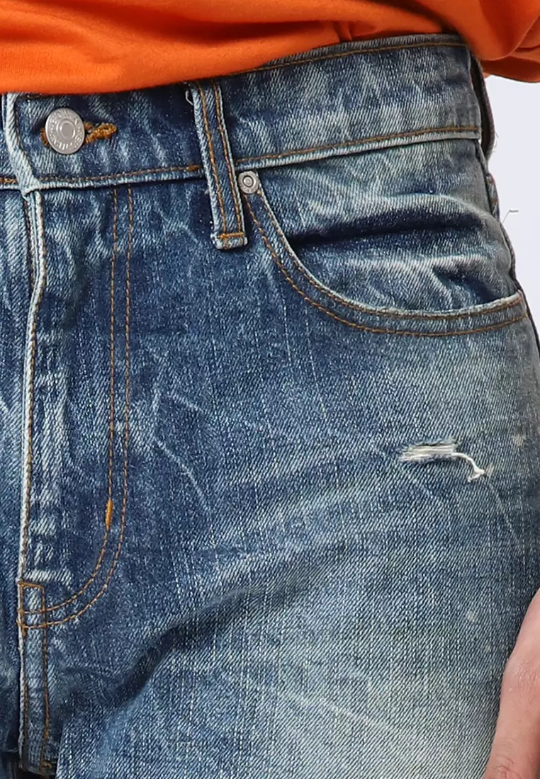 801 Reguler Fit Handcrafted Jeans BLUE PATCHES - Celana Panjang Denim Pria