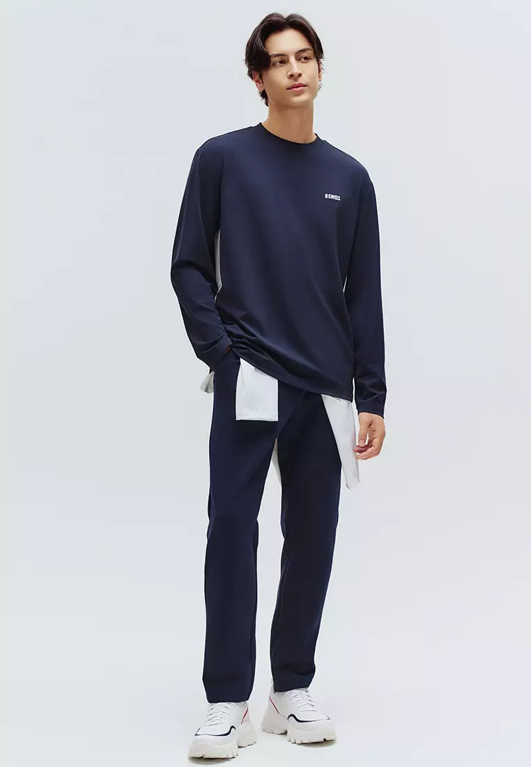 MEN'S K-SWISS LOGO LOOSE FIT LONG SLEEVES T-SHIRT
