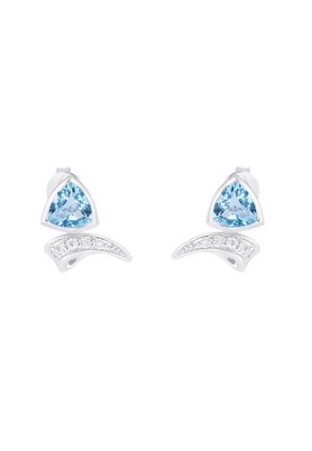 HABIB gold HABIB Wrenley Blue Topaz Diamond Earring 1C393AC1A5E726GS_1