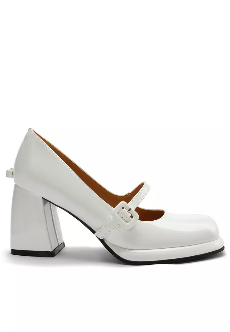White patent mary jane shoes sale