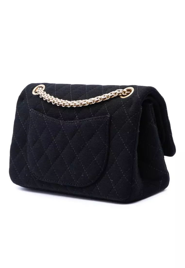 Pre-Loved Chanel Quilted Jersey Reissue 2.55 Double Flap 225