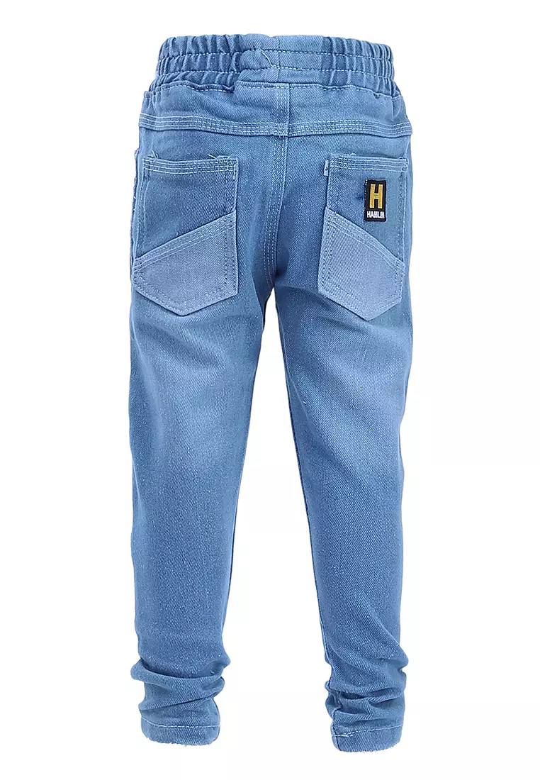 Wileen Celana Panjang Anak Unisex Skinny Jeans Variasi Saku Kid Long Pants Material Denim ORIGINAL - Blue
