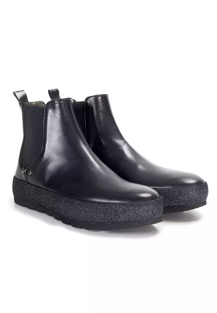 XSA Mid Calf Leather Chelsea Boots
