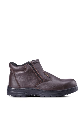 SPANNER brown Cow Leather Comfort Boots 04ABESHB322DBAGS_1