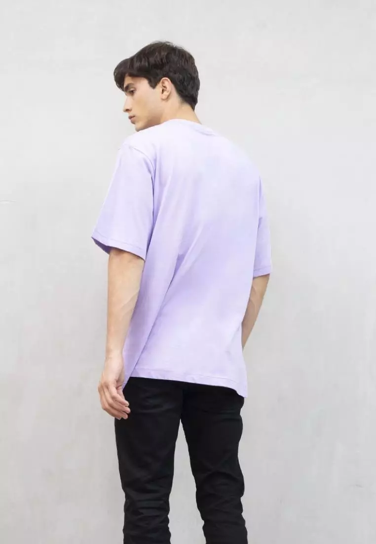 kaos oversized polos oversize shirt lilac