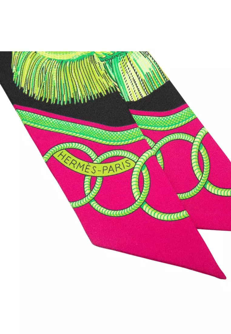 Pre-Loved Hermès Epaulettes De Gala Silk Twilly Scarf